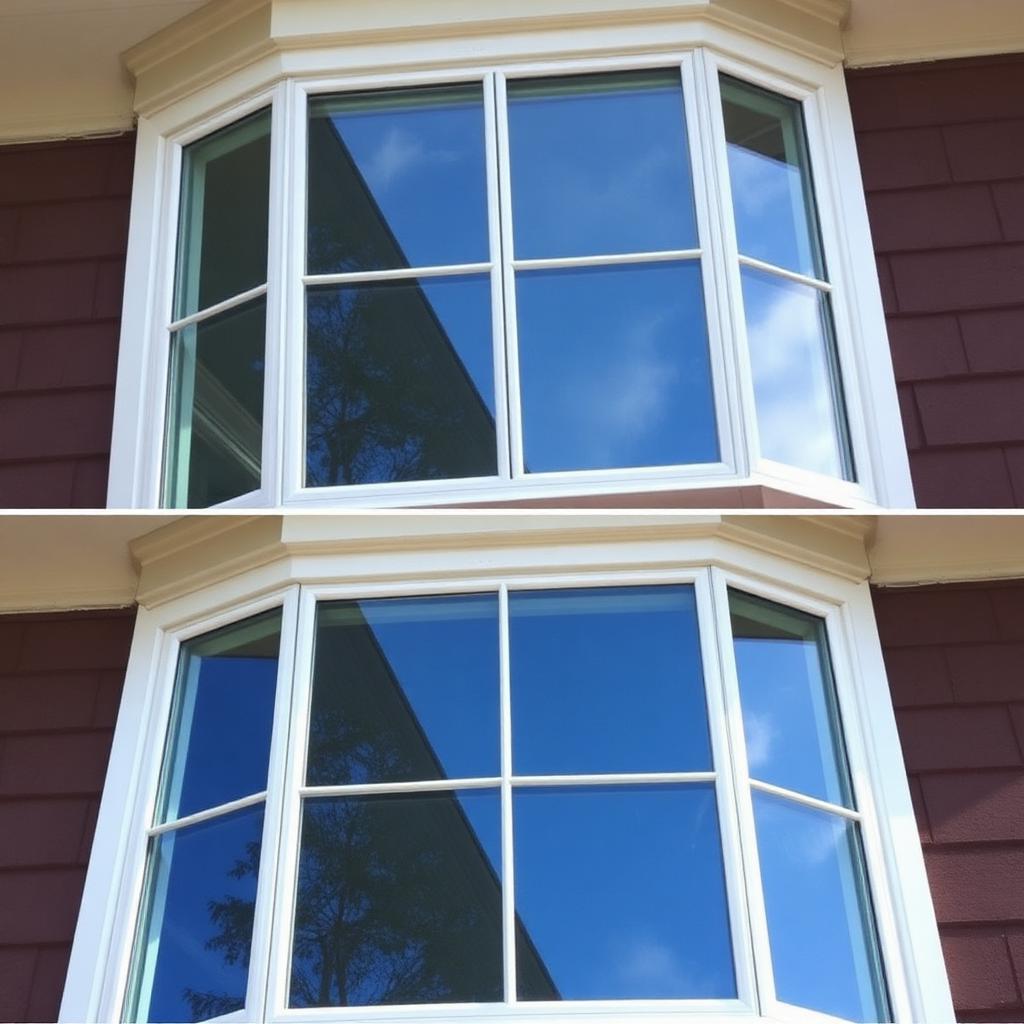Bay window transformation after cleaning