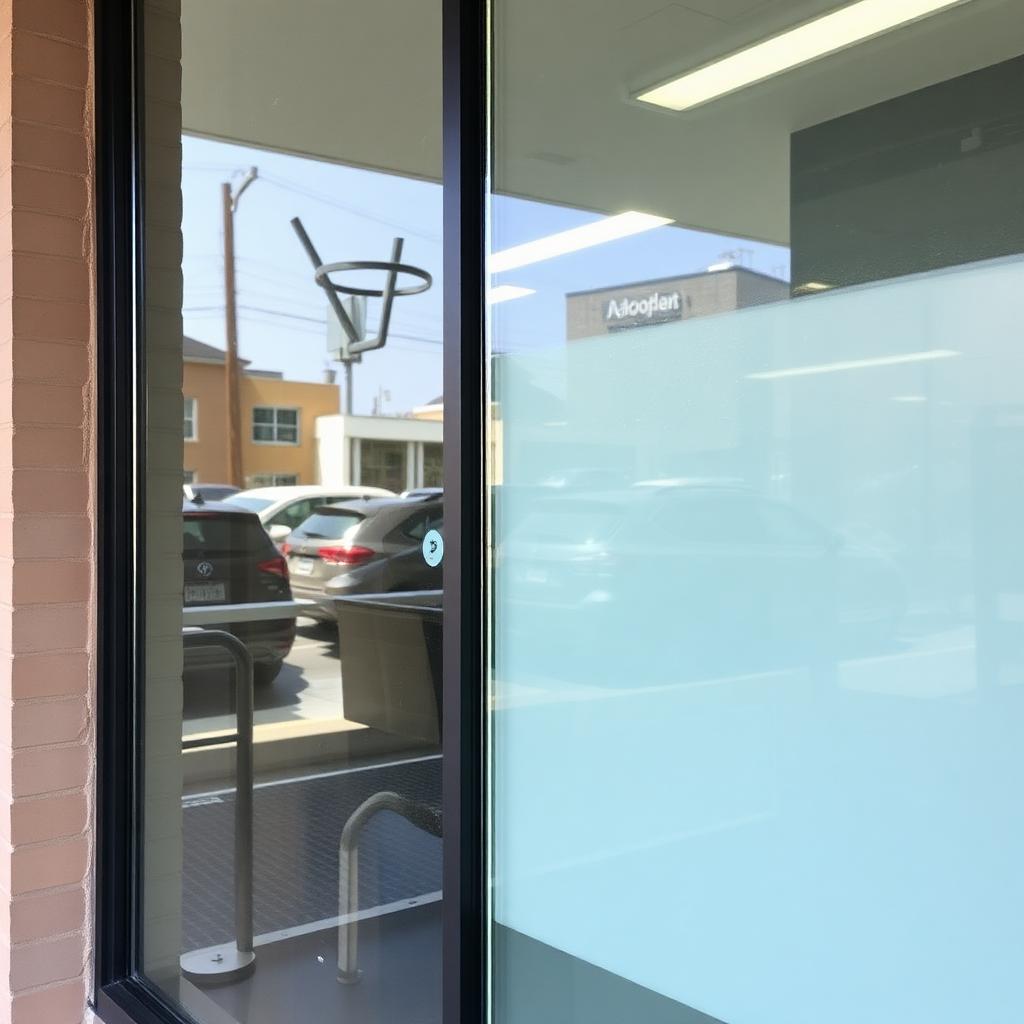Storefront glass after cleaning